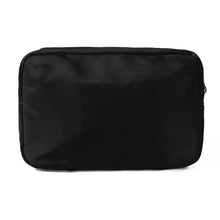 Load image into Gallery viewer, black nylon rectangle belt bag rear 
