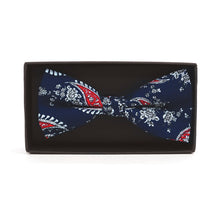 Load image into Gallery viewer, Paisley Wedding Cotton Banded Bow Tie

