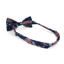 Load image into Gallery viewer, Paisley Wedding Cotton Banded Bow Tie
