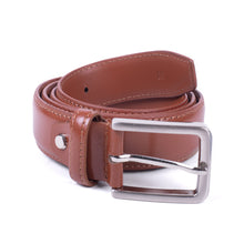 Load image into Gallery viewer, Men&#39;s Cut to Fit Genuine Leather Cognac Belt
