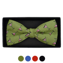 Load image into Gallery viewer, Men&#39;s Martini Glass Pattern Banded Bow Tie
