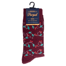 Load image into Gallery viewer, Men&#39;s Mistletoe Holiday Novelty Socks

