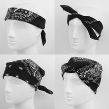 Load image into Gallery viewer, Cotton Bandana Black &amp; White Duo Pack
