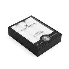 Load image into Gallery viewer, Boxed Men&#39;s Cotton Plain Handkerchiefs 3 piece Set
