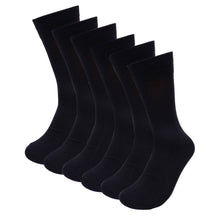 Load image into Gallery viewer, Men&#39;s Socks - Solid Black Fancy Dress - 3 Pack
