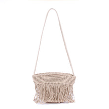 Load image into Gallery viewer, Ladies Woven Fringe Crochet Knit Crossbody Bag
