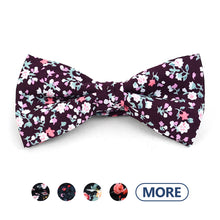 Load image into Gallery viewer, Floral Wedding Cotton Banded Bow Tie
