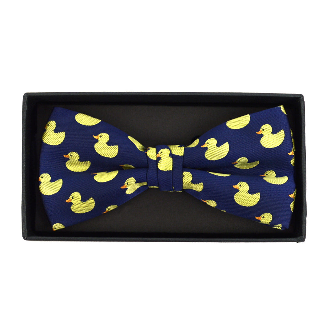 Men's Blue Duck Banded Bow Tie