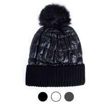 Load image into Gallery viewer, Acrylic Winter Beanie Hat with Pom
