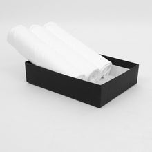 Load image into Gallery viewer, Boxed Men&#39;s Cotton Plain Handkerchiefs 3 piece Set
