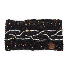 Load image into Gallery viewer, Women&#39;s Headband Warmer - Rhinestone Knit Winter Headband Ear Warmer
