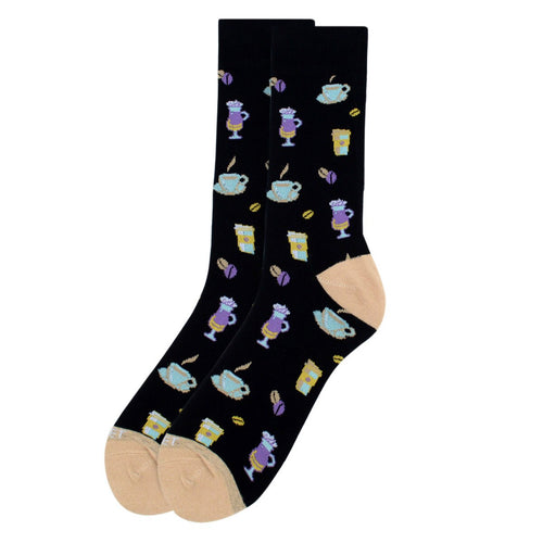 Men's Tea Party Premium Collection Novelty Socks - NVPS2014-BK