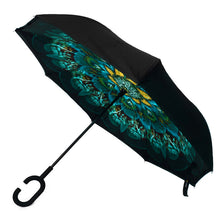 Load image into Gallery viewer, Umbrella - Peacock Double Layer Inverted
