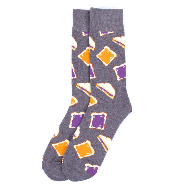 Men's Socks - Jam and Bread Novelty Socks