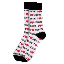 Load image into Gallery viewer, Men&#39;s Socks - &quot;I Love Jesus&quot; Novelty Socks
