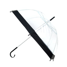 Load image into Gallery viewer, Kids&#39; Clear Bubble Umbrella - Petite See-Thru Clear - Color Border
