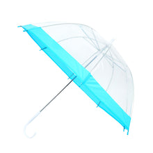 Load image into Gallery viewer, Kids&#39; Clear Bubble Umbrella - Petite See-Thru Clear - Color Border
