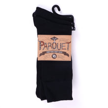 Load image into Gallery viewer, Men&#39;s Socks - Solid Black Fancy Dress - 3 Pack

