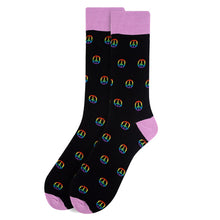 Load image into Gallery viewer, Men&#39;s Socks - Peace Sign Novelty Socks
