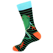 Load image into Gallery viewer, Men&#39;s Socks - Frog Striped Pattern Novelty Socks
