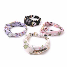 Load image into Gallery viewer, Headband - Ladies Criss-Cross Floral &amp; Butterfly Elastic

