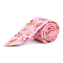 Load image into Gallery viewer, Tie - Floral Cotton Slim Tie  2.5&quot;
