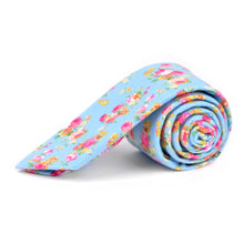 Load image into Gallery viewer, Tie - Floral Cotton Slim Tie  2.5&quot;
