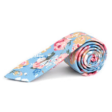 Load image into Gallery viewer, Tie - Floral Cotton Slim Tie  2.5&quot;
