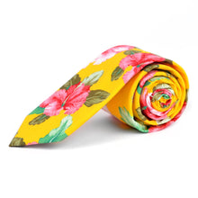 Load image into Gallery viewer, Tie - Floral Cotton Slim Tie  2.5&quot;
