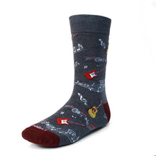 Load image into Gallery viewer, Men&#39;s Socks - Premium Cotton Collection - Guitar &amp; Music Notes

