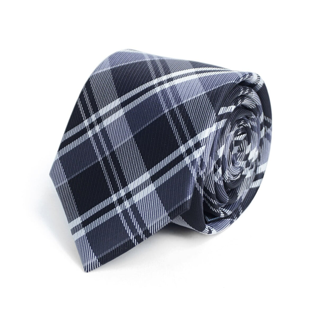 Tie - Plaid Microfiber Poly Woven