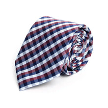 Load image into Gallery viewer, Tie - Plaid Microfiber Poly Woven
