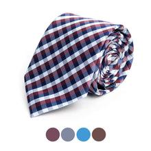 Load image into Gallery viewer, Plaid Microfiber Poly Woven Tie - MPW6919
