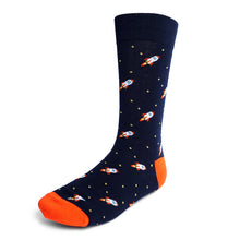Load image into Gallery viewer, Men&#39;s Socks - Spaceship Novelty Fun Socks
