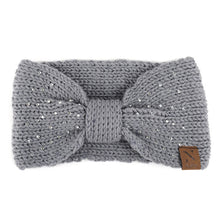 Load image into Gallery viewer, Women&#39;s Winter Headband - Rhinestone Knotted Knit Winter Headband Ear Warmer
