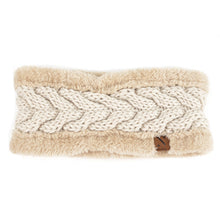 Load image into Gallery viewer, Women&#39;s Winter Headband - Thick fleece Lined Knit Winter Head Band
