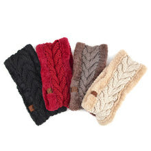 Load image into Gallery viewer, Women&#39;s Winter Headband - Thick fleece Lined Knit Winter Head Band
