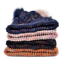Load image into Gallery viewer, Women&#39;s Winter Hat - Extra Soft Multicolored Pom Pom Knit Hat
