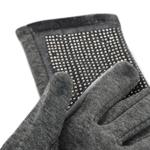 Load image into Gallery viewer, Women&#39;s Winter Gloves - Rhinestone Studded - Touch Screen
