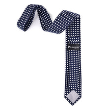 Load image into Gallery viewer, 2.25&quot; Polka Dot Cotton Slim Tie - NVC-POLKA

