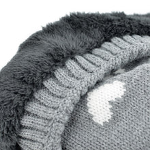 Load image into Gallery viewer, Women&#39;s Winter Hat - Hearts and Pom Pom Knit
