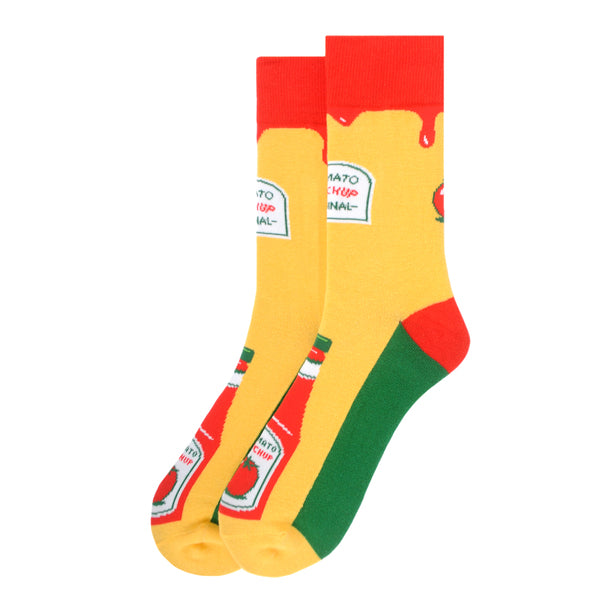 Men's Socks - Ketchup Bottle Novelty Socks