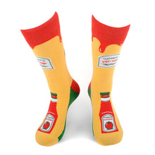 Load image into Gallery viewer, Men&#39;s Socks - Ketchup Bottle Novelty Socks
