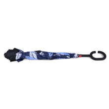 Load image into Gallery viewer, Umbrella - Blue Leaf Batik Double Layer Inverted
