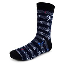 Load image into Gallery viewer, Men&#39;s Socks - Music Sheet Note Novelty
