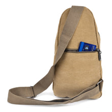 Load image into Gallery viewer, Crossbody Sling Bag - Tan Backpack - Adjustable Strap
