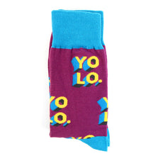 Load image into Gallery viewer, Men&#39;s Socks - &quot;Yolo&quot; Novelty Socks
