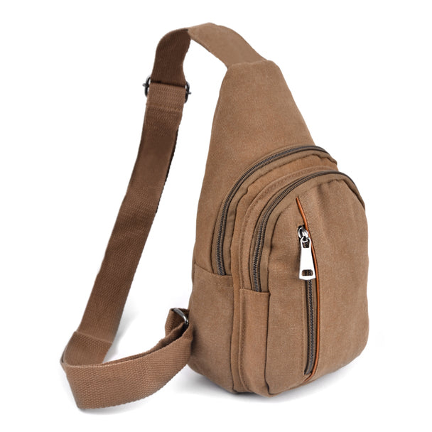 Backpack - Brown Crossbody Sling Bag - Adjustable Strap