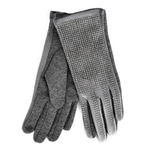 Load image into Gallery viewer, Women&#39;s Winter Gloves - Rhinestone Studded - Touch Screen
