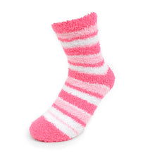 Load image into Gallery viewer, Women&#39;s Super Soft Fuzzy Warm Winter Home Sleeping Slipper Socks - Assorted 3 Pairs Stiped Warm Fuzzy Socks
